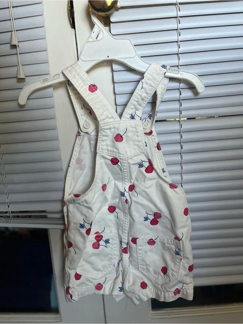 Baby GAP White Cherry Print Overalls for Kids